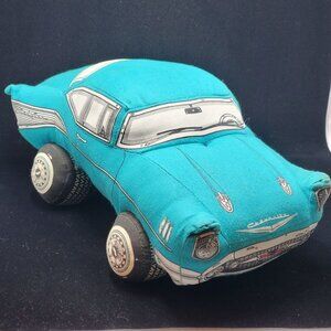 Vintage Dreamwheels Chevy Bel Air Car Plush Pillow Stuffed Toy Blue 1985